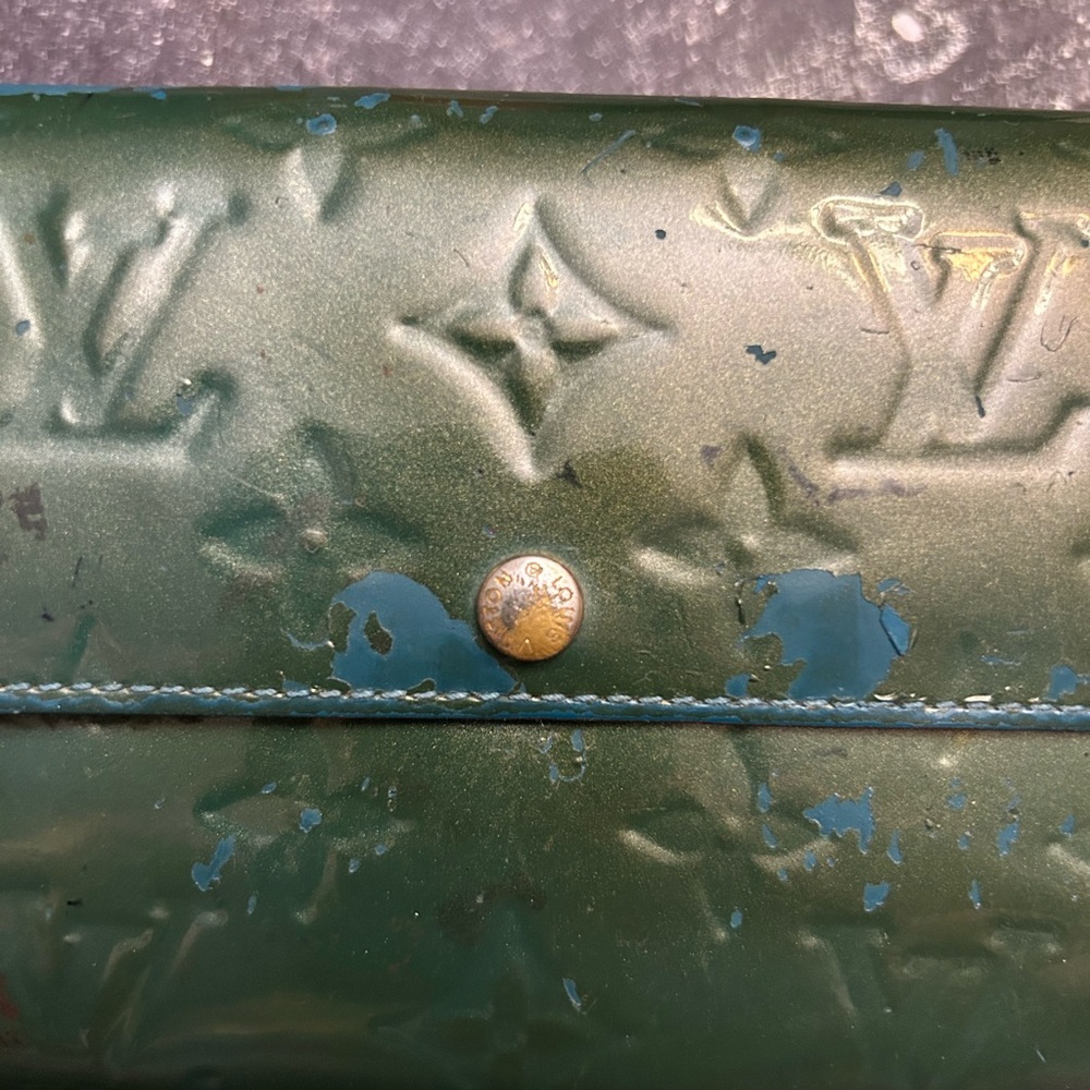 Louis Vuitton Rehab Teal Monogram Clutch - Picture 3 of 5